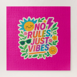 Quebra-cabeça Sem Regras Apenas Vibes - Gradiente Neon Kawaii-Pu