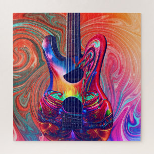 Quebra-cabeça Semi Guitarras Elétricas Psicodélicas
