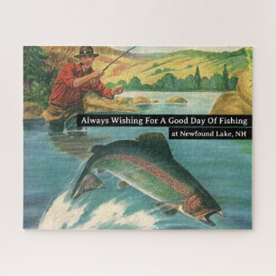 Quebra-cabeça Sempre desejando um bom dia de pesca personalizar