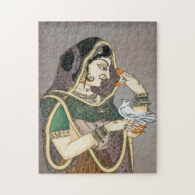 Quebra-cabeça Senhora e Dove Índias (Vertical)