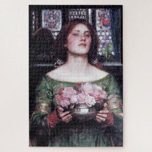 Quebra-cabeça Senhora e Rosas, John William Waterhouse