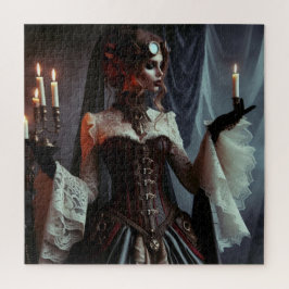 Quebra-cabeça Senhora Elegante Vitoriana Gótica Steampunk