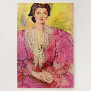 Quebra-cabeça senhora rosa