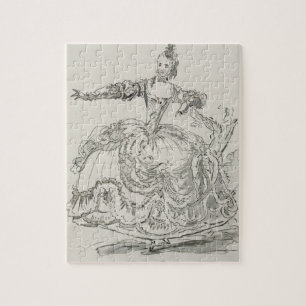 Quebra-cabeça Senhorita Puvigne como a estátua viva, em