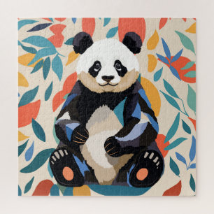 Quebra-cabeça Sentado Colorido Matisse Do Urso De Panda Inspirad