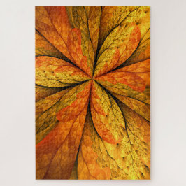 Quebra-cabeça Sentimento de Outono, Flor Fractal Abstrata Modern