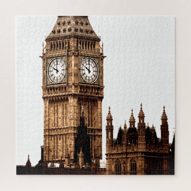 Quebra-cabeça Sepia Big Ben Tower Viagem Art (Vertical)