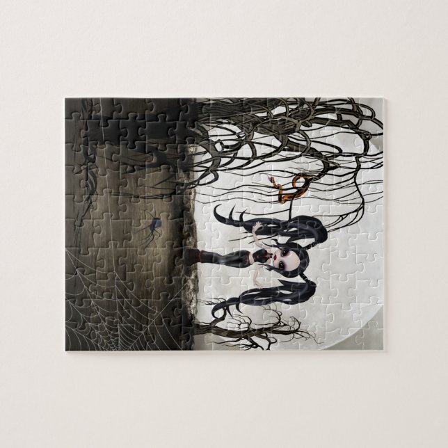 Quebra-cabeça Sepia Gótico Girl (Horizontal)