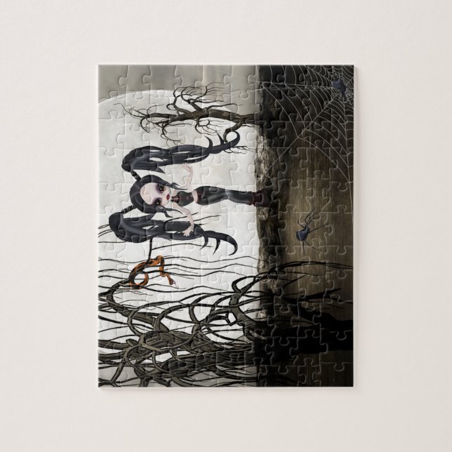 Quebra-cabeça Sepia Gótico Girl (Vertical)