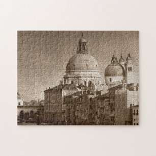 Quebra-cabeça Sepia Venice Grande Canal Piazza San Marco Salute