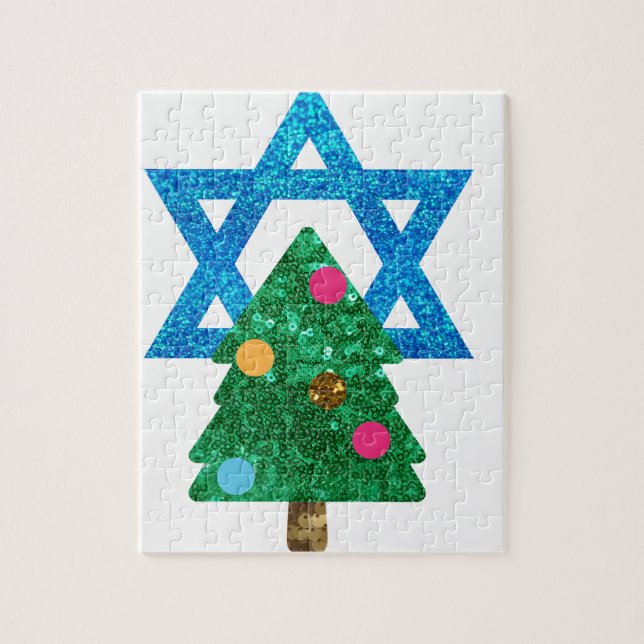 Quebra-cabeça sequin christmukkah hanukkah (Vertical)
