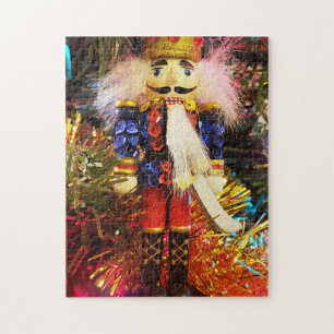 Quebra-cabeça Sequin Nutcracker soldado enfeites de natal