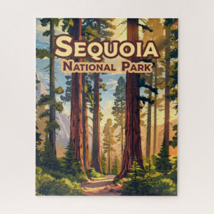 Quebra-cabeça Sequoia National Park California Tree Retro