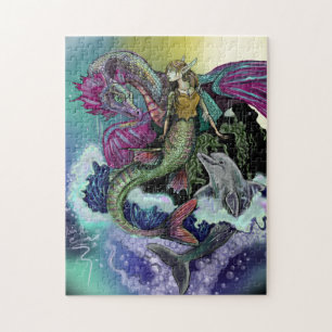 Quebra-cabeça Sereia, dragão, &Dolphin