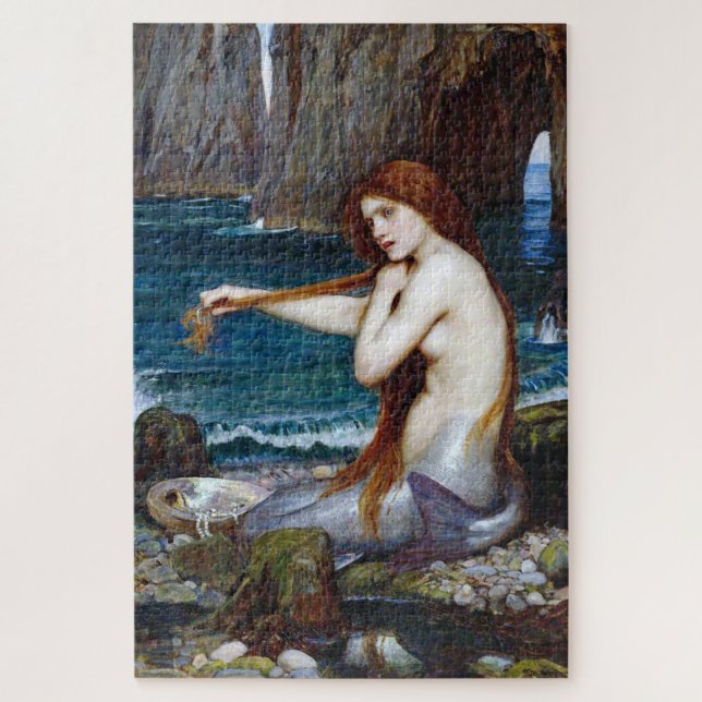 Quebra-cabeça Sereia, John William Waterhouse (Vertical)