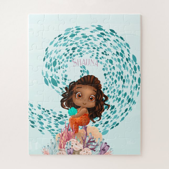 Quebra-cabeça Sereia Personalizada (Vertical)