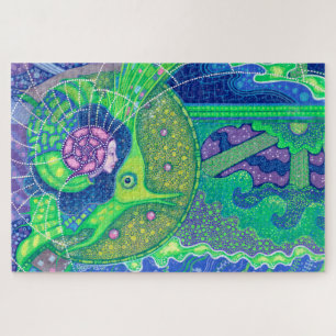 Quebra-cabeça Sereias e Peixes, arte da fantasia surreal, submar