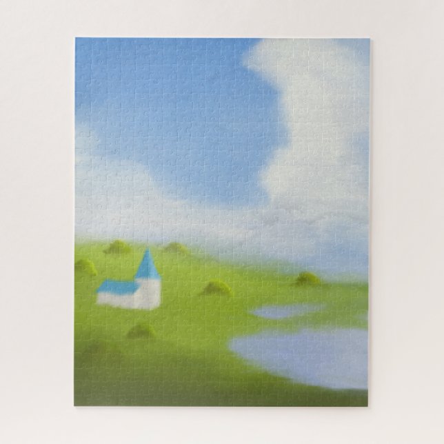 Quebra-cabeça Serene Countryside Landscape (Vertical)