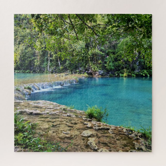 Quebra-cabeça Serenidade Turquesa, Semuc Champey (Vertical)