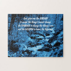 Quebra-cabeça Serenity Prayer Blue Fluindo Inspiração