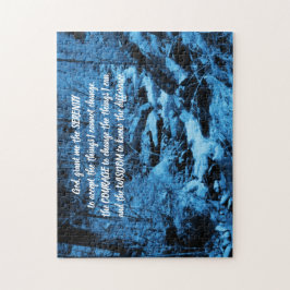 Quebra-cabeça Serenity Prayer Blue Fluindo Inspiração