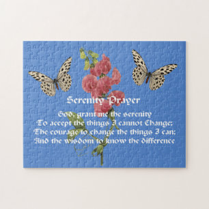 Quebra-cabeça Serenity Prayer E Butterfly