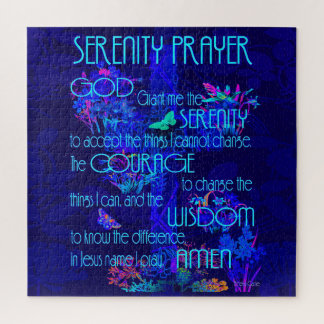 Quebra-cabeça Serenity Prayer em Azul