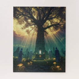 Quebra-cabeça Seres místicos caminhando até sua Santa Energia