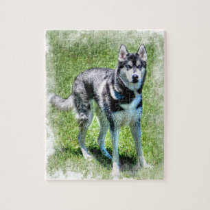 Quebra-cabeça Série Pet Gift do Irmão-Cão-Irmão Siberiano