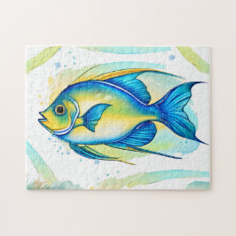 Quebra-cabeça - Série Watercolor: Angelfish