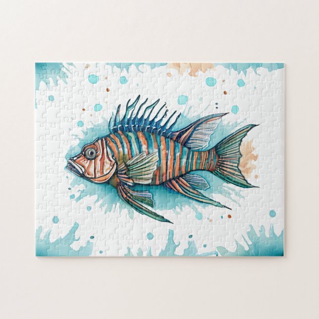 Quebra-cabeça - Série Watercolor: Lionfish (Horizontal)