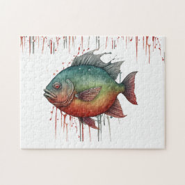 Quebra-cabeça - Série Watercolor: Piranha