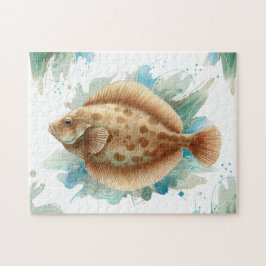Quebra-cabeça - Série Watercolor: Solha/Flatfish