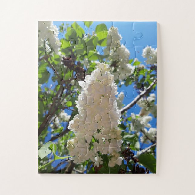 Quebra-cabeça Seringa, Árvore Lilar Branca de Flor (Vertical)