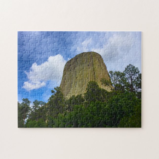 Quebra-cabeça Serra de Jigsaw Devils Tower Wyoming EUA. (Horizontal)
