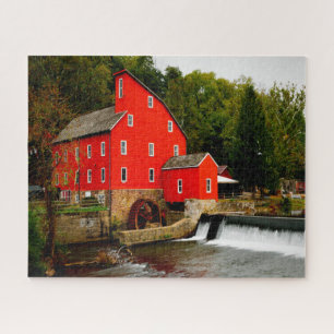 Quebra-cabeça Serra de vaivém Clinton New Jersey Red Mill.