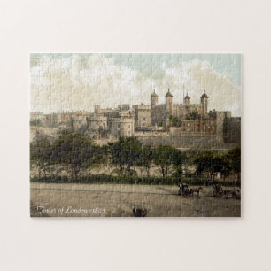 Quebra-cabeça Serra de vaivém de Inglaterra do vintage, torre de