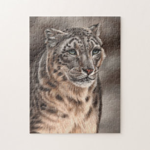 Quebra-cabeça Serra de vaivém do leopardo de neve