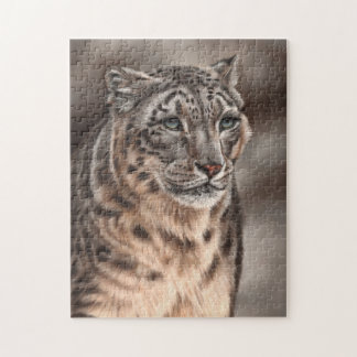 Quebra-cabeça Serra de vaivém do leopardo de neve