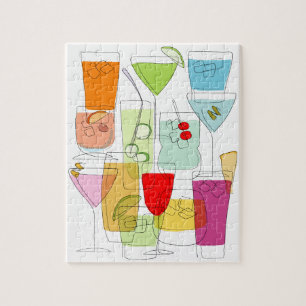 Quebra-cabeça Serra de vaivém dos cocktail