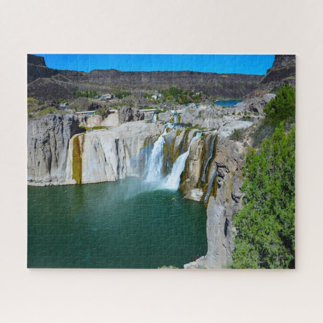 Quebra-cabeça Serra Teca das Cataratas de Água de Idaho. (Horizontal)