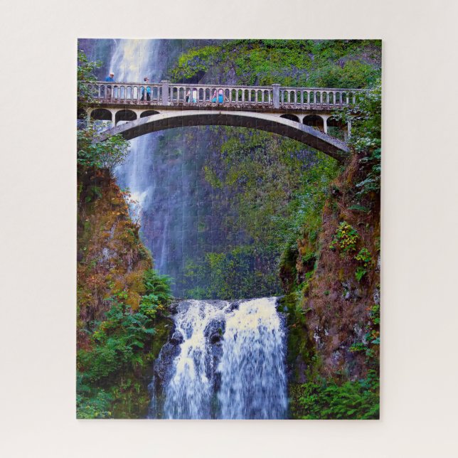 Quebra-cabeça Serra Tico-Tico Multnomah Falls Rio Columbia (Vertical)