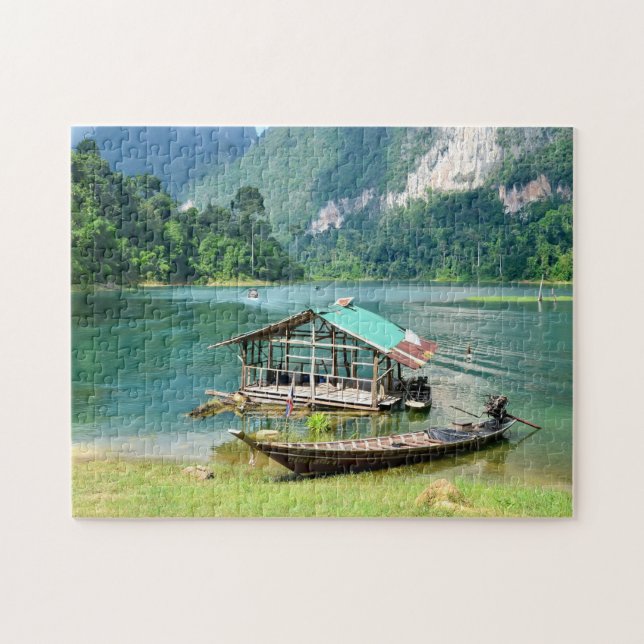 Quebra-cabeça Serra Tico-Tico Parque Khao Sok Tailândia. (Horizontal)