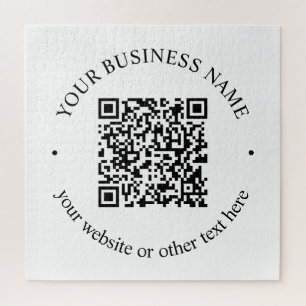 Quebra-cabeça Seu código QR carregado e texto circular editável