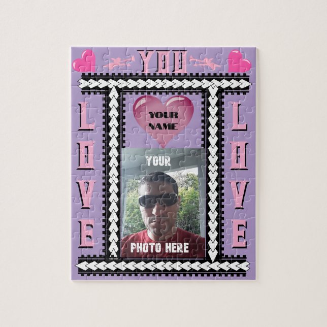 Quebra-cabeça Seu Dia de os namorados de Foto Aqui (Vertical)