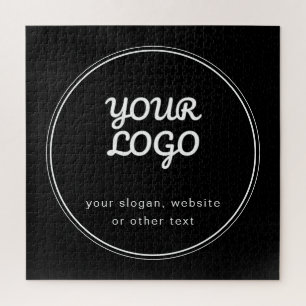 Quebra-cabeça Seu Na moda de logotipo, Design preto e branco