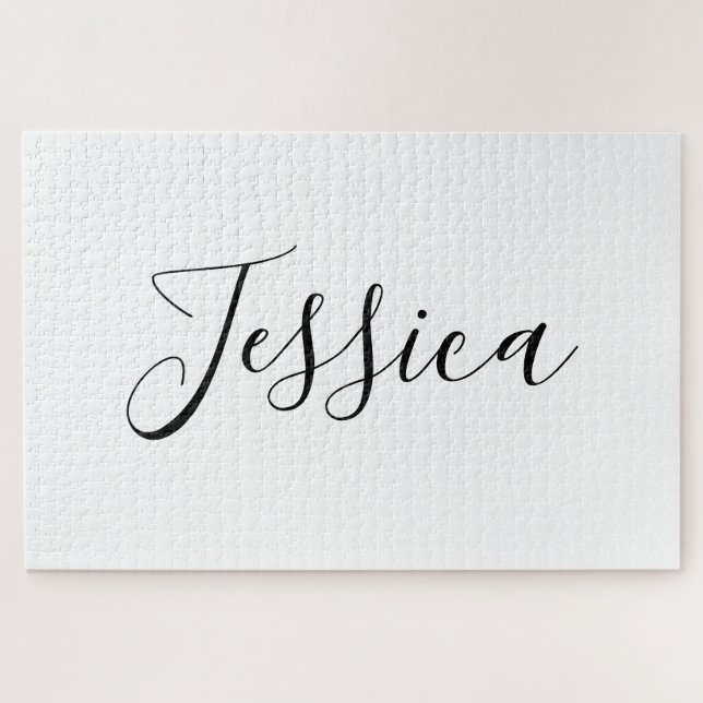 Quebra-cabeça Seu nome | Script Elegante (Horizontal)