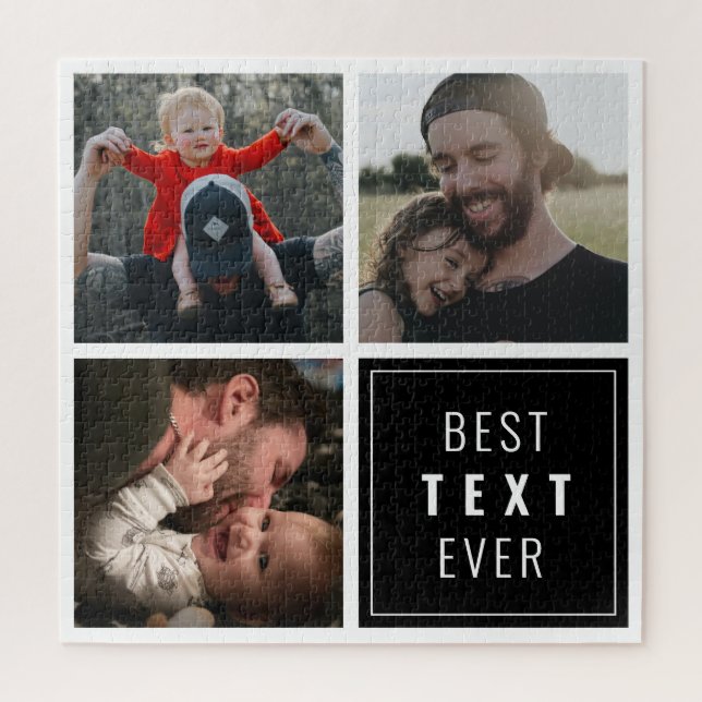 Quebra-cabeça Seu texto aqui com foto personalizada (Vertical)