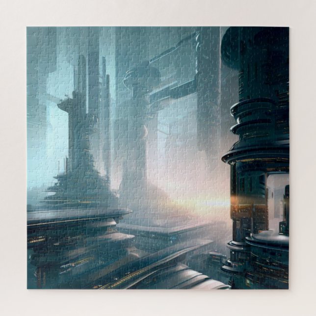 Quebra-cabeça SF Cidade Futurística (4) (Vertical)
