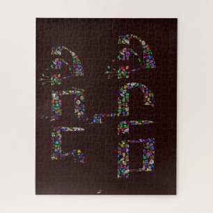 Quebra-cabeça Shabbat shalom feito com pedras Gênicas em Todas a